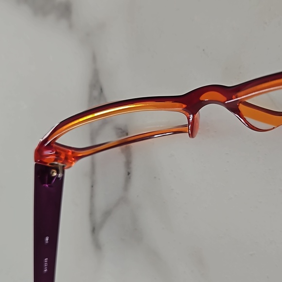 Jai Kudo Glasses: Purple and Orange Rectangular Bayonette Glasses - Picture 14 of 14